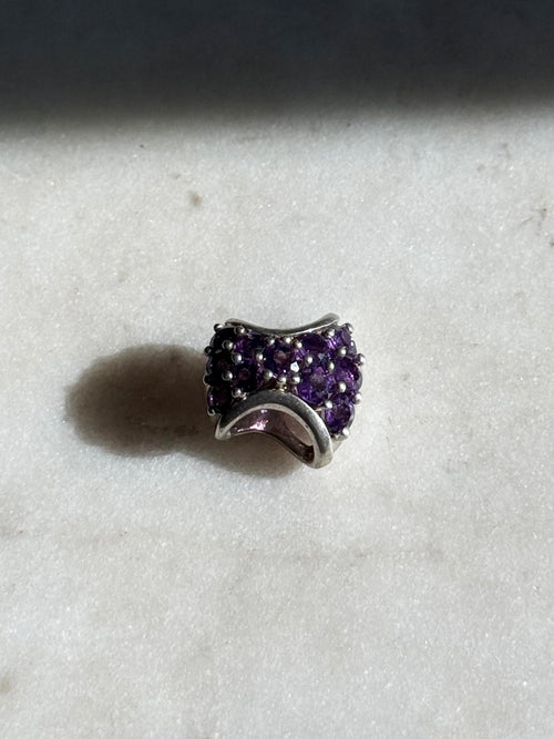Amethyst Sterling Silver Slider Charm