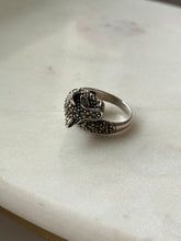 Load image into Gallery viewer, Vintage Sterling Silver Marcasite Wraparound Panther Ring Size 9

