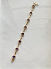 Load image into Gallery viewer, Amethyst Gold Vermeil .925 Bracelet
