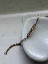 Load image into Gallery viewer, Citrine Gold Vermeil Bracelet 7.5”
