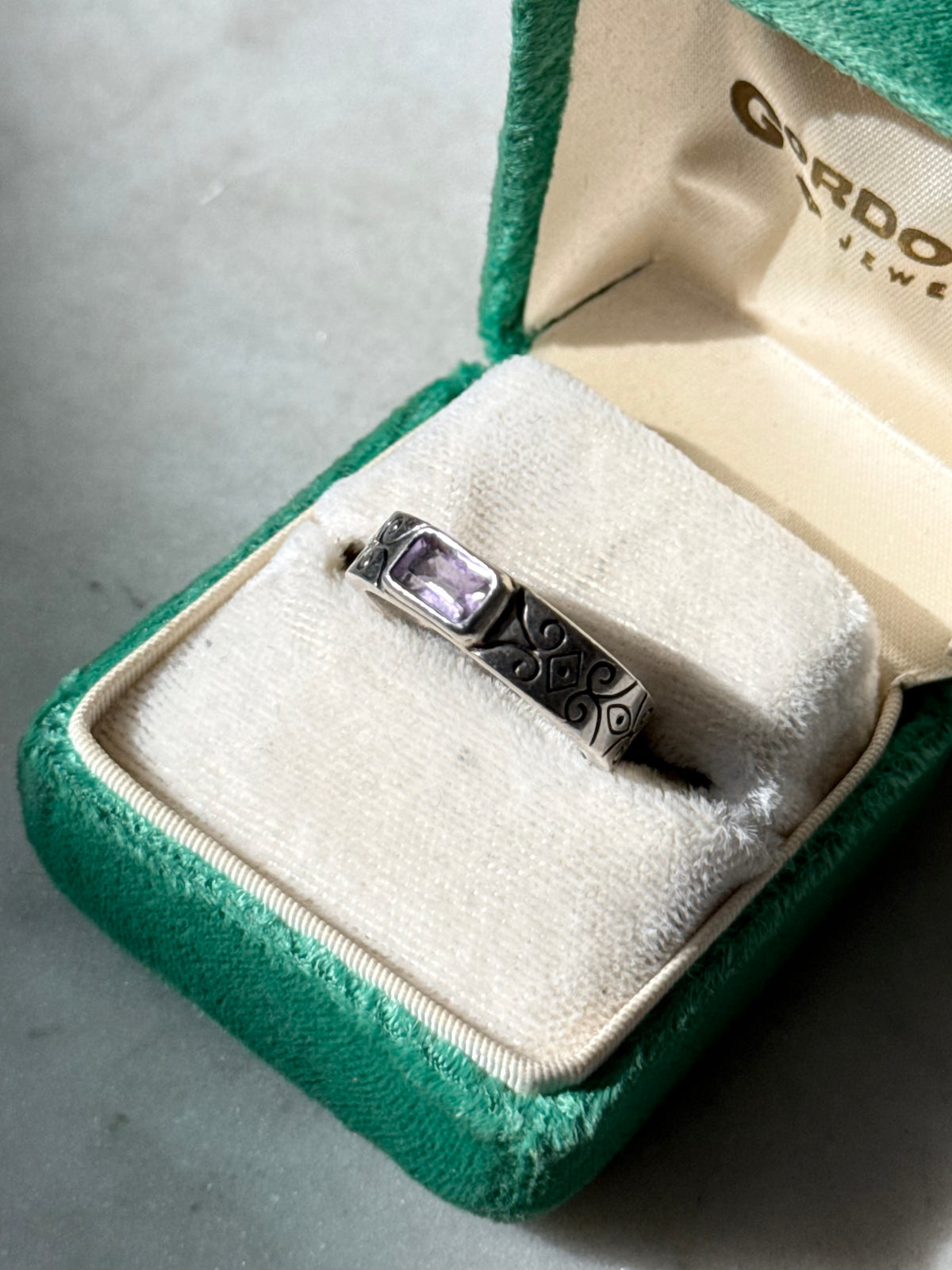 Amethyst Sterling Silver Ring Size 6.75