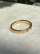 Load image into Gallery viewer, Solid 14k Gold Diamond Band Size 7.25
