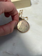 Load image into Gallery viewer, Antique Floral Locket Gold Fill Necklace 19.25”
