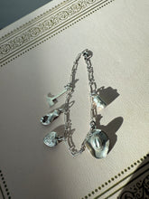 Load image into Gallery viewer, Vintage Sterling Silver Charm Bracelet 7”
