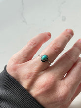 Load image into Gallery viewer, Vintage Turquoise Sterling Silver Ring Size 5.75
