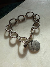 Load image into Gallery viewer, Vintage Sterling Silver Angel Charm Bracelet 8”
