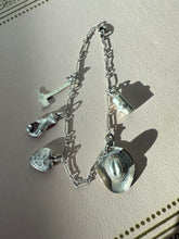 Load image into Gallery viewer, Vintage Sterling Silver Charm Bracelet 7”
