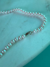 Load image into Gallery viewer, Baby Pink Pearl 10k Gold Necklace 17.5”
