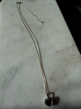 Load image into Gallery viewer, Garnet Heart Sterling Silver Necklace
