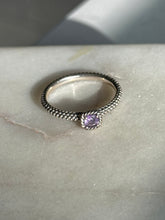 Load image into Gallery viewer, Amethyst Square Sterling Ring Size 10
