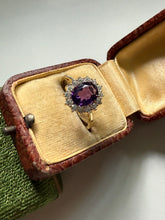 Load image into Gallery viewer, Purple Spinel &amp; CZ Gold Vermeil Ring Size 9.25
