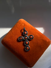 Load image into Gallery viewer, Navajo Coral Sterling Silver Cross Pendant
