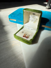 Load image into Gallery viewer, Vintage Garnet 14k Gold Push Back Earrings
