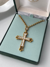 Load image into Gallery viewer, The Vatican Library Collection Gold Plated Costume Cross Necklace
