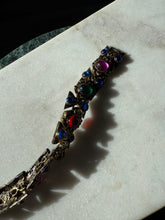 Load image into Gallery viewer, Vintage 1980s Gripoix Style Cabochon Chunky Costume Bracelet 7”
