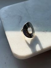 Load image into Gallery viewer, Vintage Hammered Sterling Silver Modernist Ring Size 9
