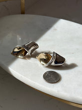 Load image into Gallery viewer, Two-Tone Sterling Silver Omega Back Earrings
