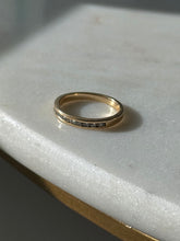 Load image into Gallery viewer, Vintage 14k Gold Natural Diamond Quarter Eternity Band Size 5
