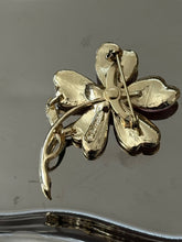 Load image into Gallery viewer, Pink Enamel Gerrys Vintage Gold Plated Flower Brooch
