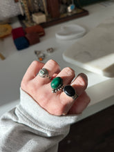 Load image into Gallery viewer, Solid Sterling Silver Black Onyx Ring Size 7.25
