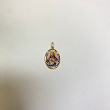 Load image into Gallery viewer, 14k Gold Enamel Jesus Charm
