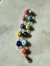 Load image into Gallery viewer, Sterling Silver Protection Eye Bracelet 8”

