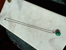 Load image into Gallery viewer, Green Evil Eye Protection Sterling Silver Necklace 17”
