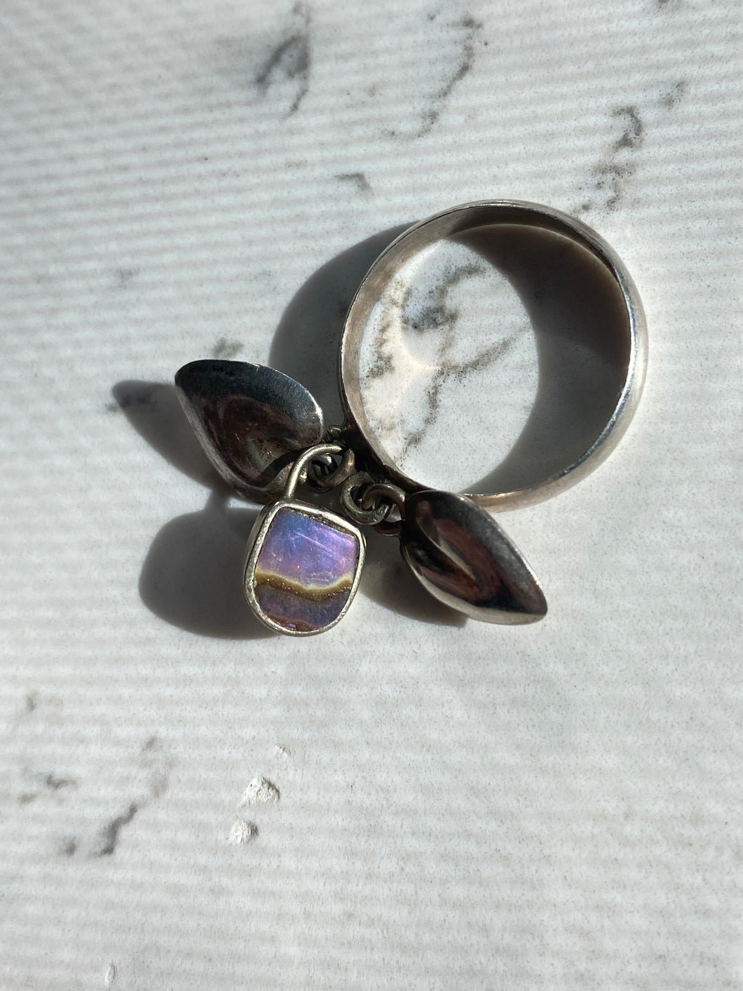 Abalone Shell Sterling Silver Ring