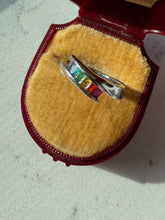 Load image into Gallery viewer, Rainbow Sterling Silver Ring Size 6
