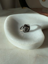 Load image into Gallery viewer, Marcasite Rose Sterling Virgin Mary Ring Size 5.5
