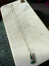 Load image into Gallery viewer, Malachite &amp; Mother of Pearl Inlay Sterling Silver Necklace
