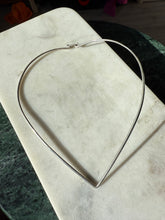 Load image into Gallery viewer, V-Shape Sterling Silver Torque Necklace 16”
