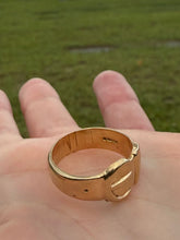 Load image into Gallery viewer, Antique 9k Gold Buckle Ring Size 7
