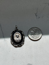 Load image into Gallery viewer, Mexico Black Onyx &amp; Sterling Silver Virgin Mary Pendant
