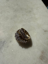 Load image into Gallery viewer, Iced Out Chunky Gold Vermeil Ring Size 5
