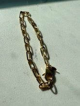 Load image into Gallery viewer, Italian Gold Vermeil Paperclip Link Bracelet 7.5”
