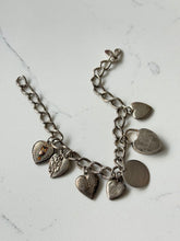 Load image into Gallery viewer, Antique Sterling Sweetheart Charm Bracelet
