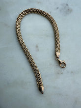 Load image into Gallery viewer, Vintage y2k Gold Vermeil Foxtail Bracelet 7.25”
