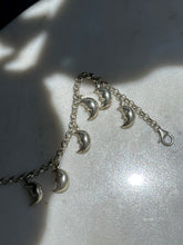 Load image into Gallery viewer, Celestial Moon Sterling Silver Charm Bracelet 6.5”
