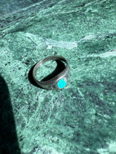 Load image into Gallery viewer, Turquoise Inlay Sterling Silver Ring Size 7.25
