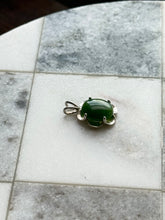 Load image into Gallery viewer, Green Glass Sterling Silver Pendant
