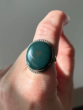 Load image into Gallery viewer, Vintage Bloodstone Sterling Silver Ring Size 8

