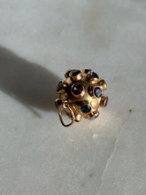 Load image into Gallery viewer, Vintage Sputnik Multi-Gemstone 18k Gold Charm
