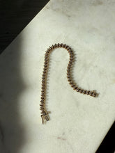 Load image into Gallery viewer, Vintage 10k Gold S-Link Natural Diamond Tennis Bracelet 7”
