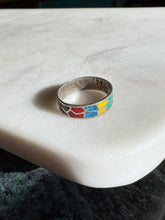 Load image into Gallery viewer, Inlay Sterling Silver Band Size 6.75
