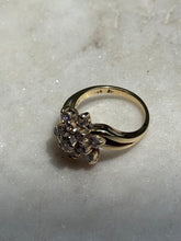 Load image into Gallery viewer, Vintage 1980s ‘Exquisite’ Natural Diamond Cluster Ring Size 5.75
