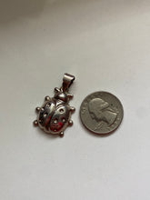 Load image into Gallery viewer, Vintage Ladybug Sterling Silver Pendant
