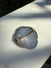 Load image into Gallery viewer, Guilloche Enamel Floral Sterling Silver Brooch
