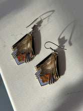 Load image into Gallery viewer, Vintage Enamel Gold Plated Earrings

