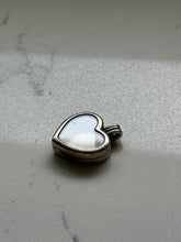 Load image into Gallery viewer, Sterling &amp; Glass Heart Locket Pendant
